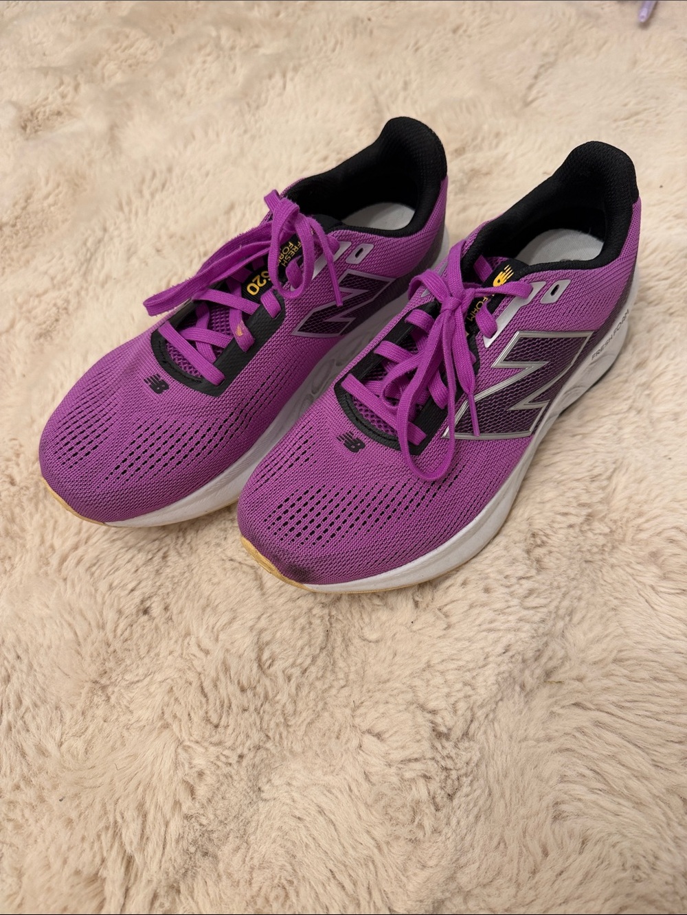 New Balance Women's Purple Athletic Running Shoes with Black Accents